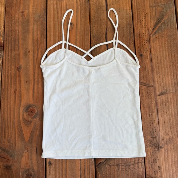 Brandy Melville White Strappy Tank Top Women’s One Size - Picture 2 of 5